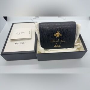 Gucci Blind for Love Bee Black Wallet